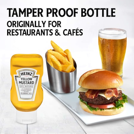 Heinz Heinz Kosher Yellow Mustard Plastic Bottle Top Down 13 oz., PK16 10013000007310